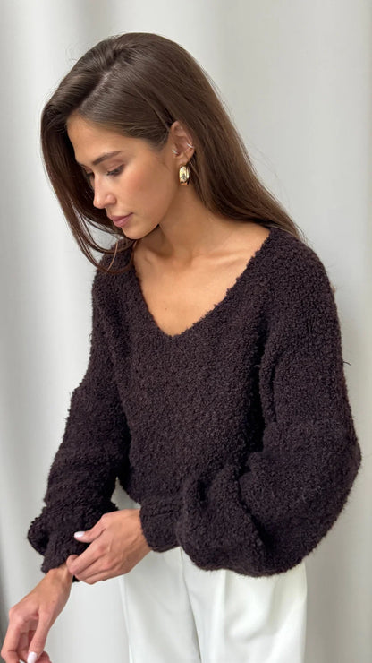 the JENNY sweater, chocolate