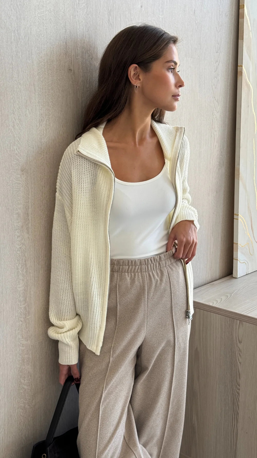 the ALLIA zip cardigan