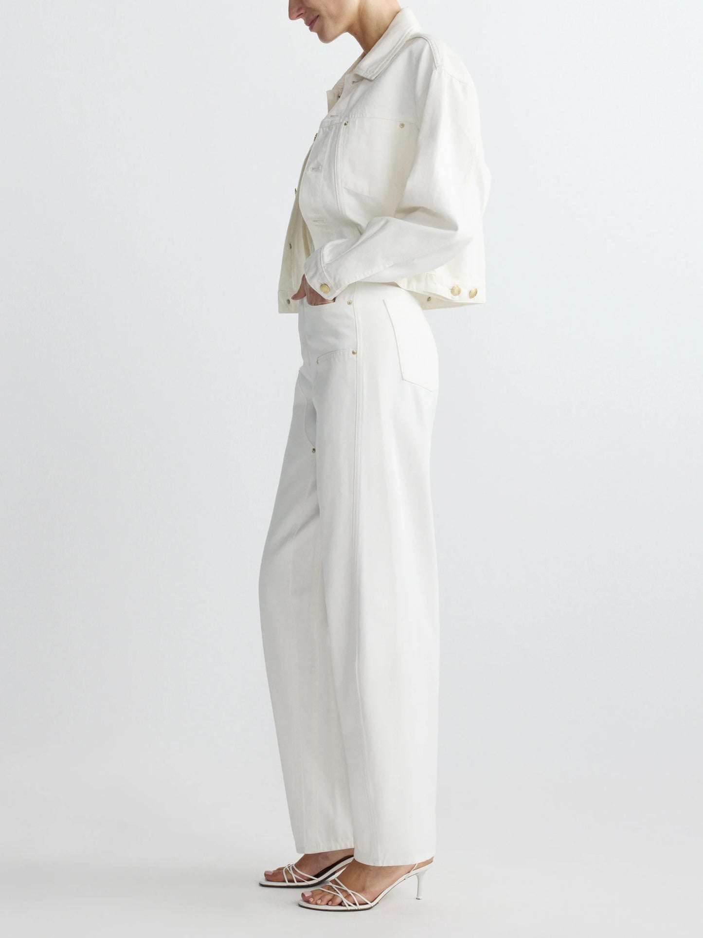 the JAIME denim jacket, white