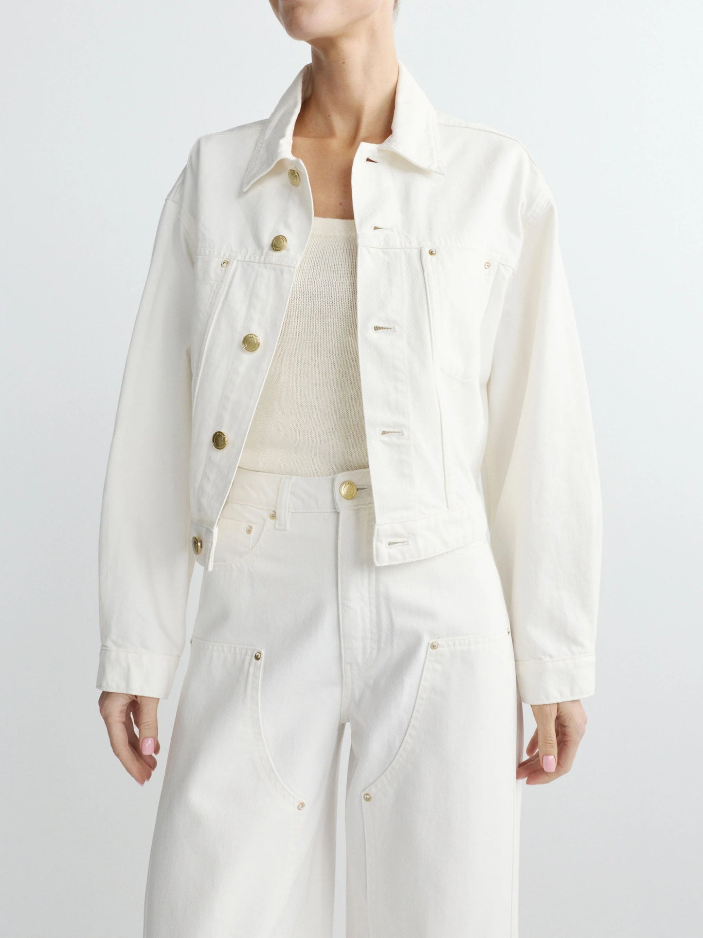 the JAIME denim jacket, white
