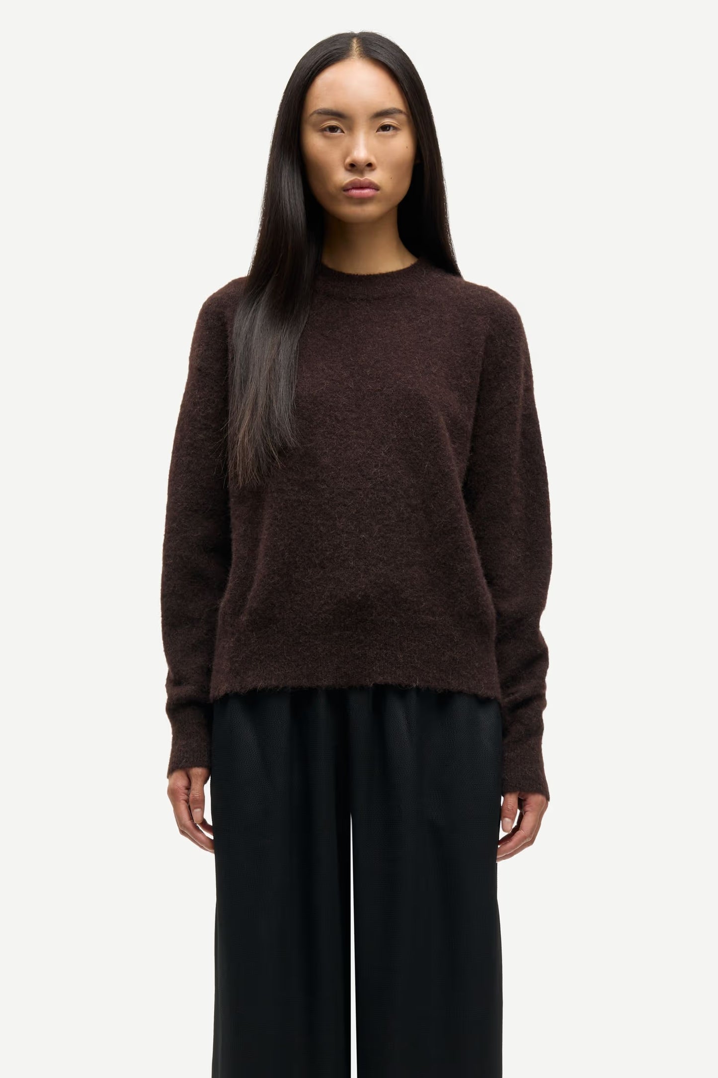 the ANOUR knit, black coffee