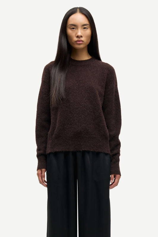 the ANOUR knit, black coffee