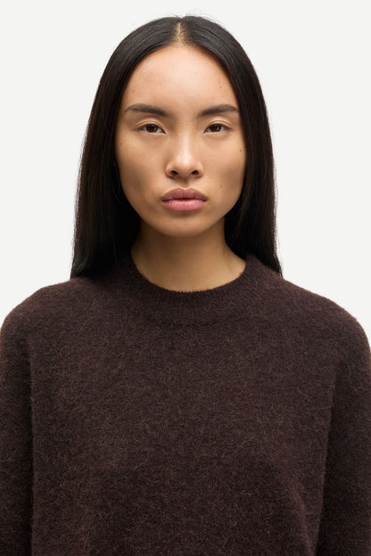 the ANOUR knit, black coffee