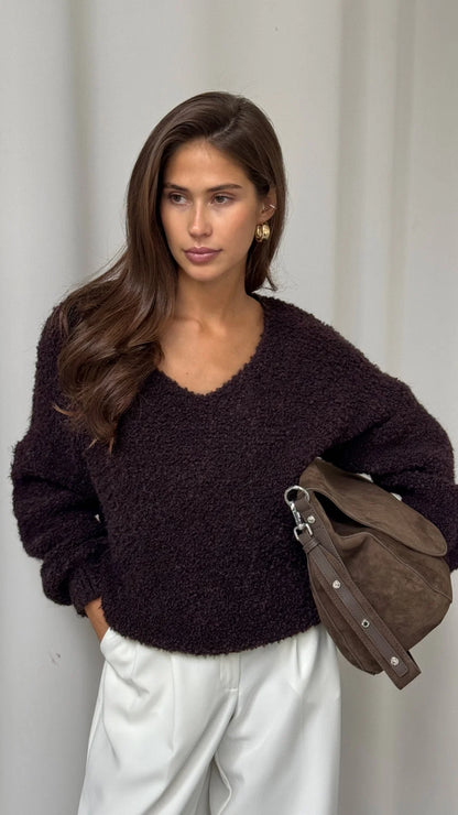 the JENNY sweater, chocolate