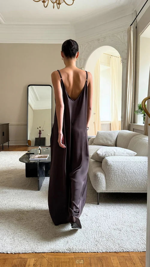 the NATALIE jumpsuit, dark espresso