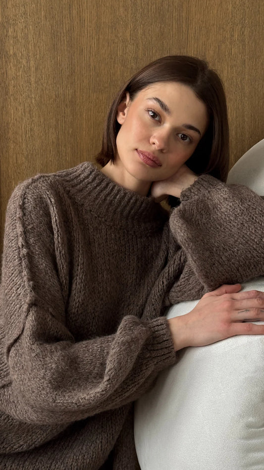 the LAYLA sweater, taupe