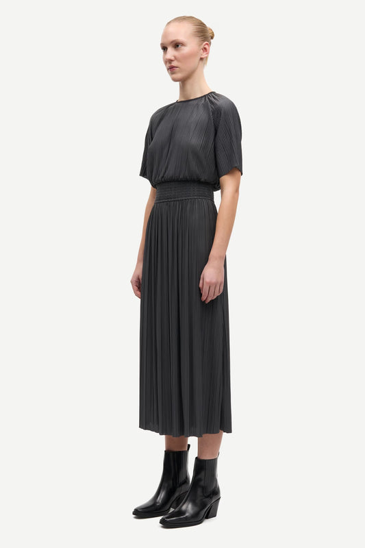 the SAUMA dress, gray pinstripe