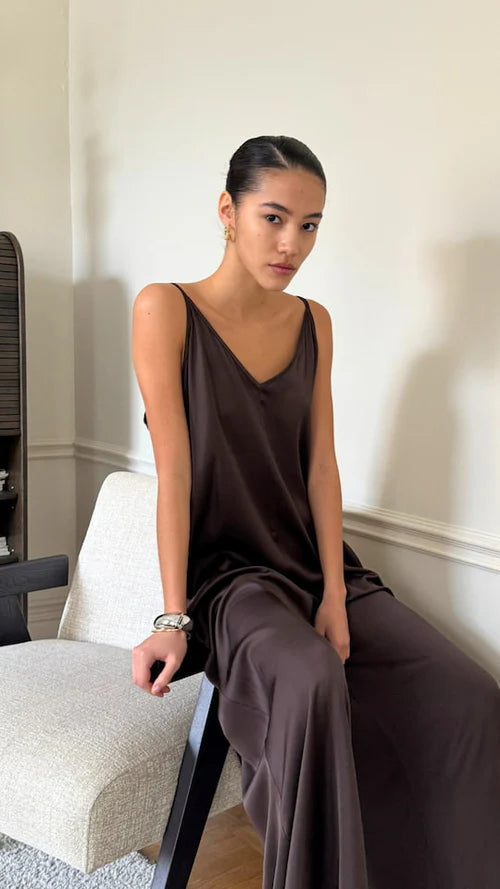 the NATALIE jumpsuit, dark espresso