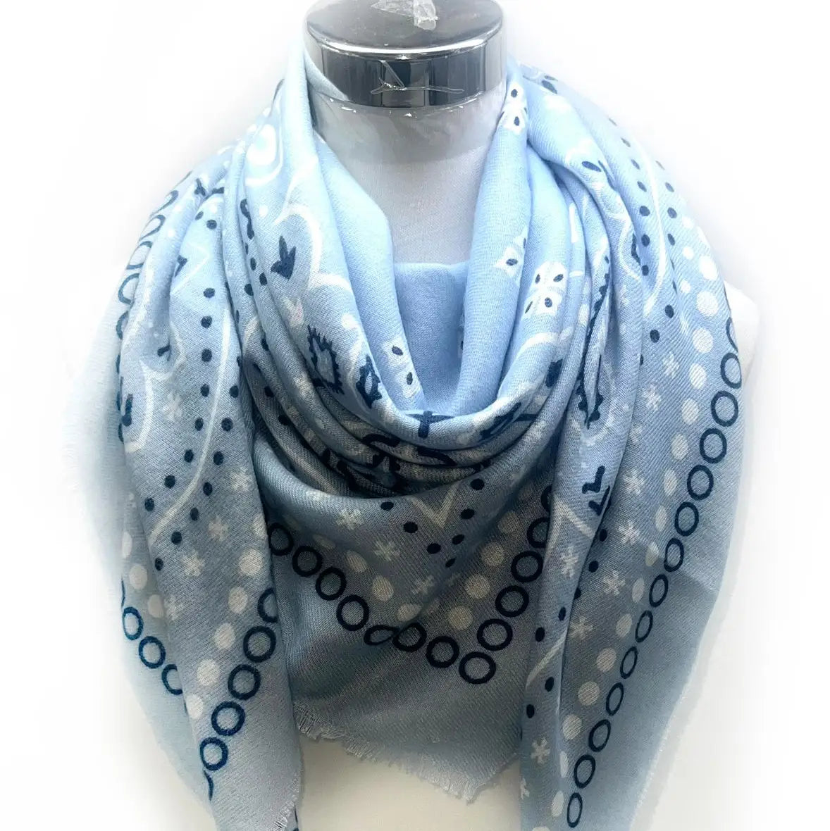 the BANDANA shawl, light blue