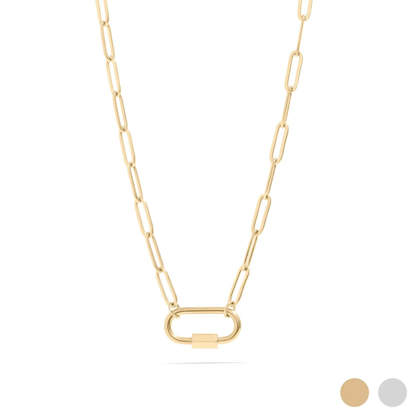 the PAPERCLIP necklace, gold