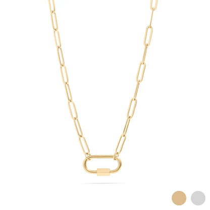 the PAPERCLIP necklace, gold