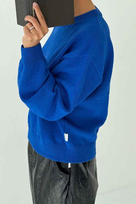 the MILO knit, cobalt