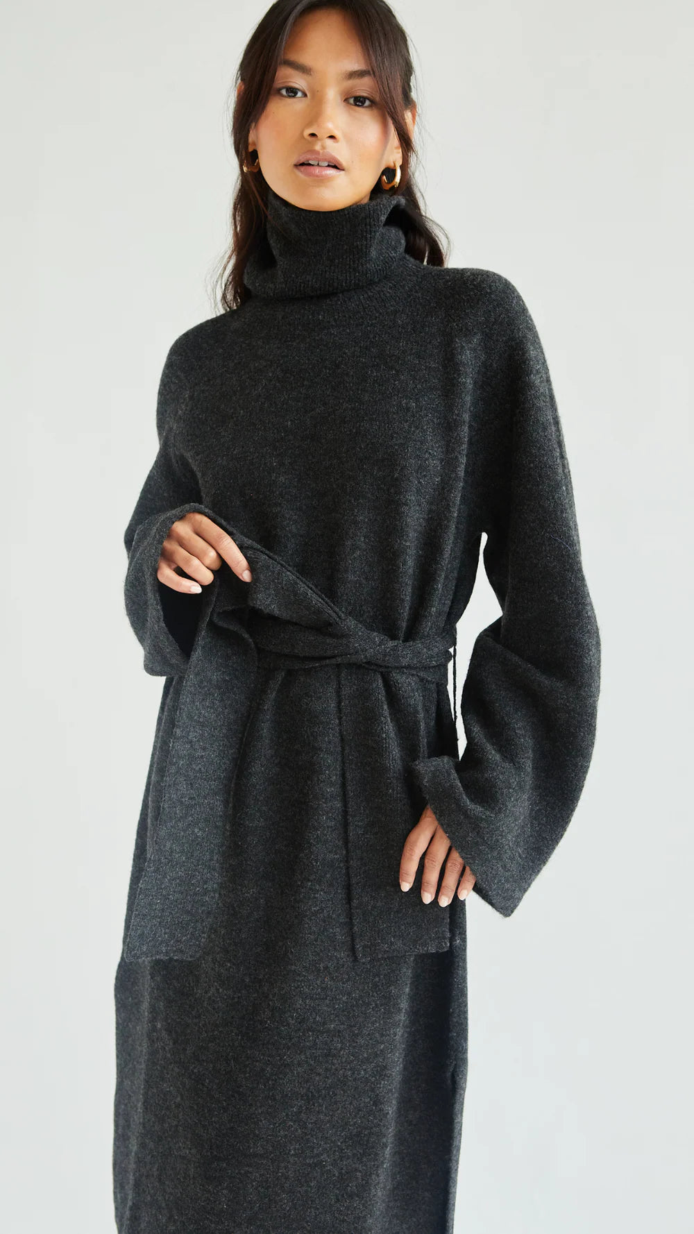 the ABBIE knit dress, black