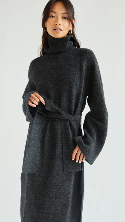 the ABBIE knit dress, black