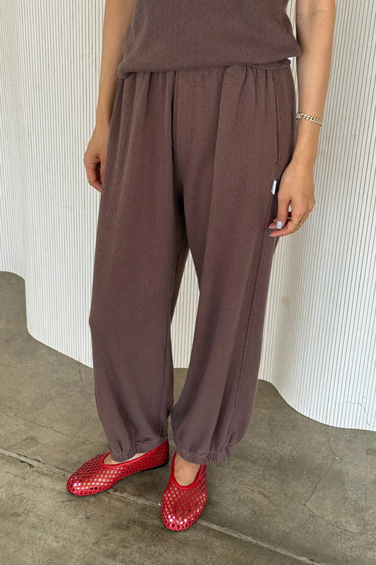 the POINTELLE pant, chocolate