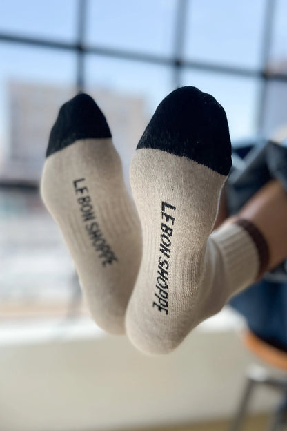 the GIRLFRIEND sock, colourblock black coffee