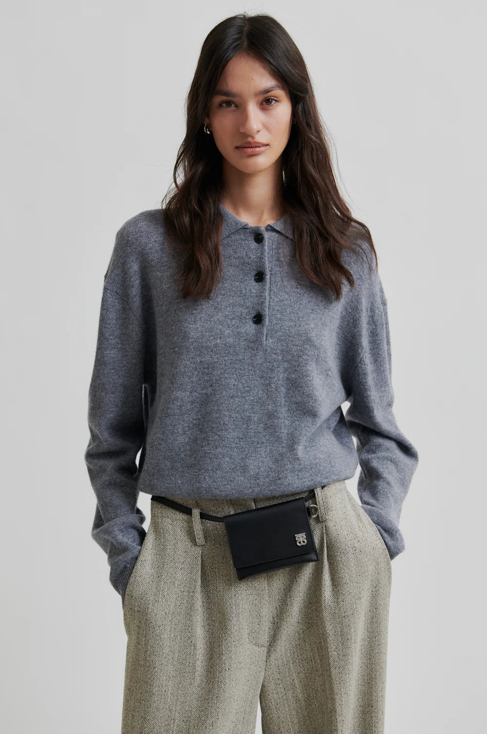 the VILENA knit, grey melange