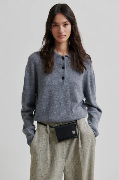 the VILENA knit, grey melange