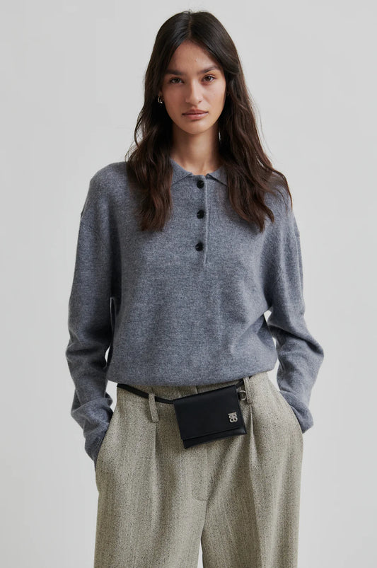 the VILENA knit, grey melange