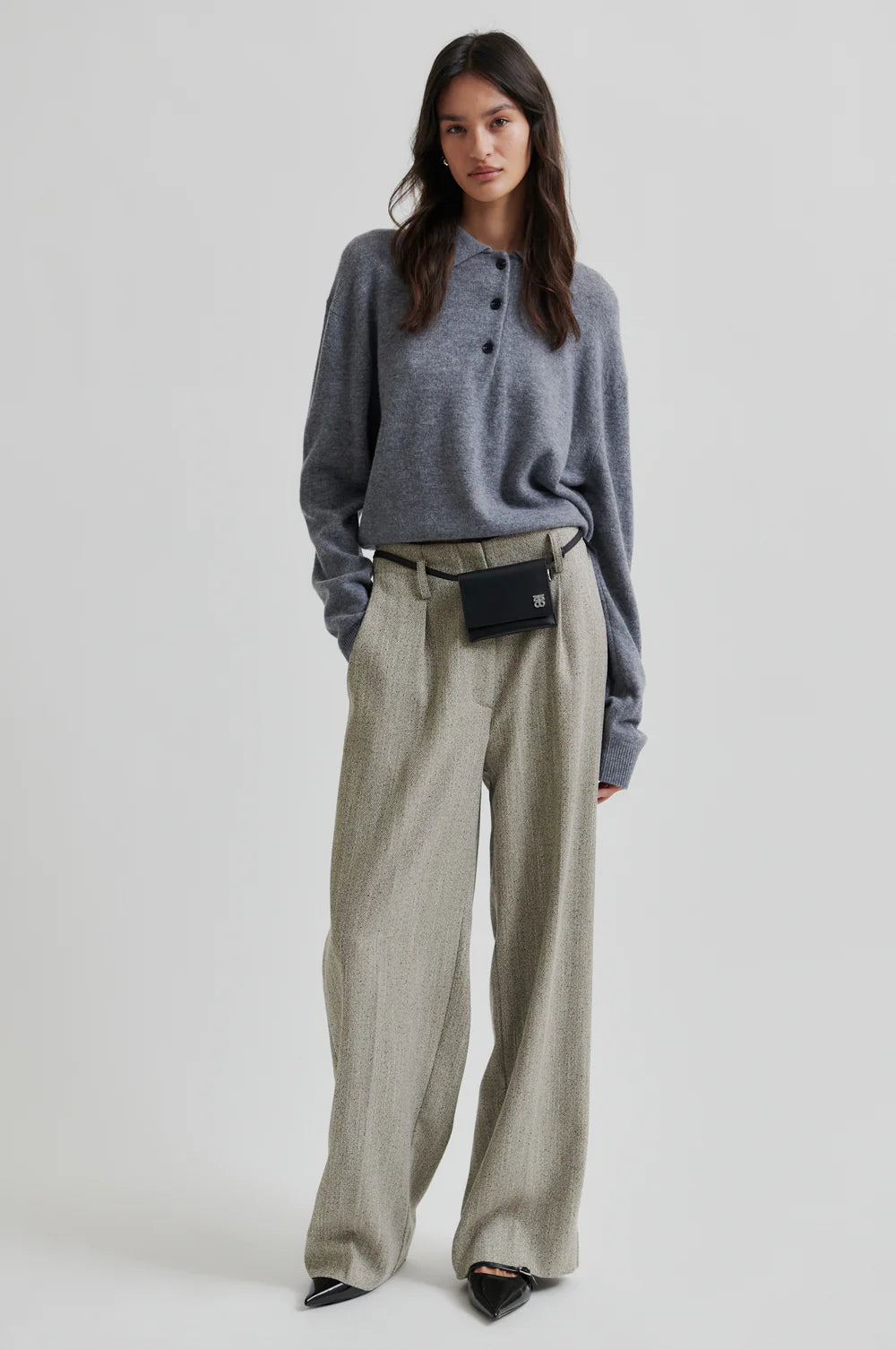 the VILENA knit, grey melange