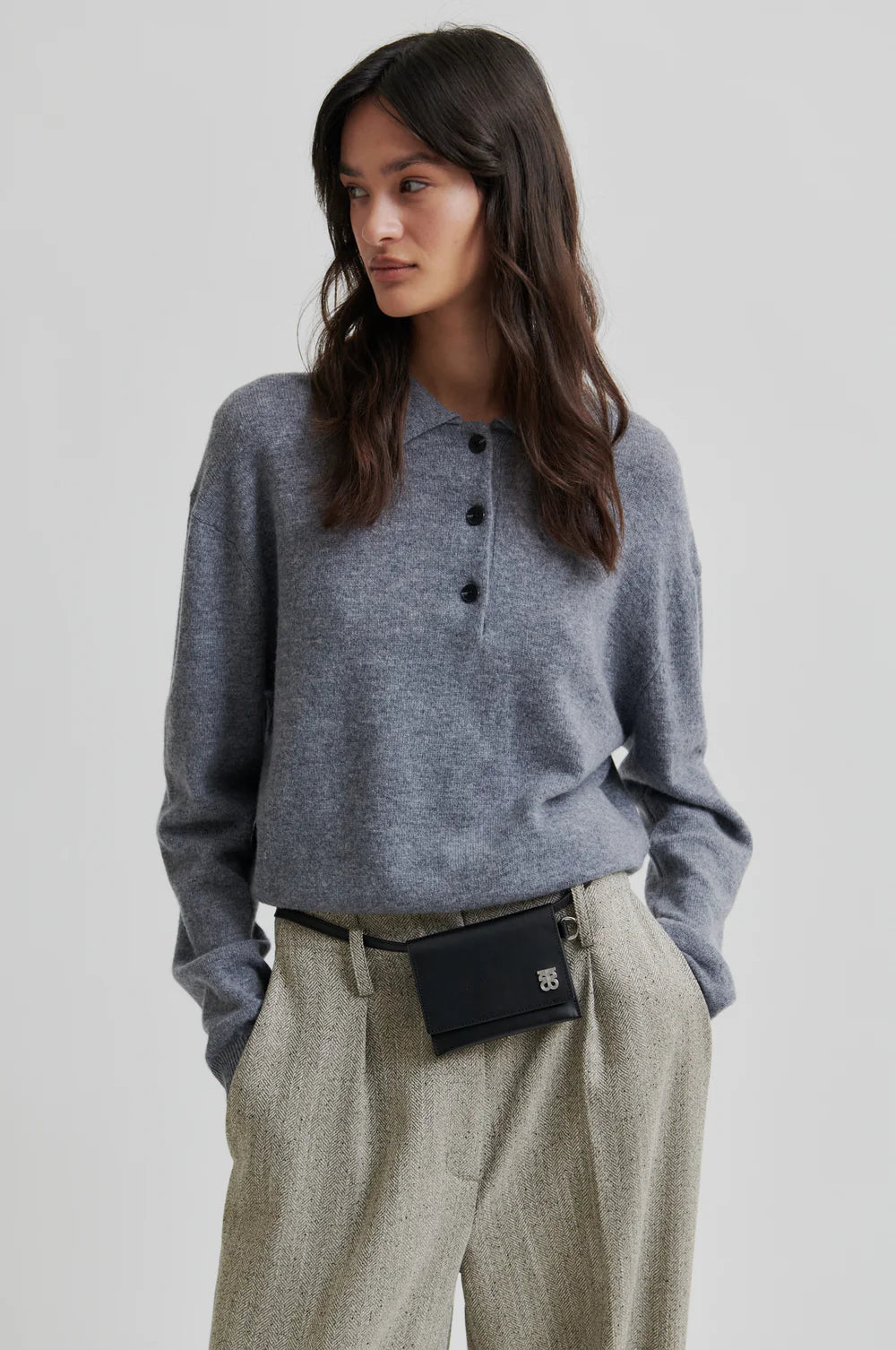 the VILENA knit, grey melange