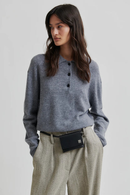 the VILENA knit, grey melange
