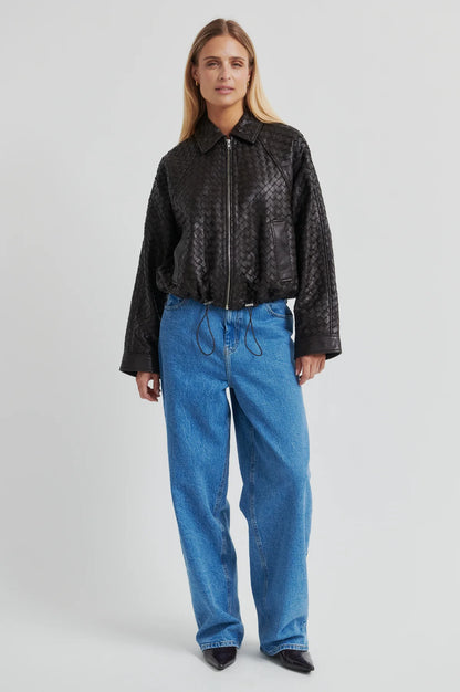 the VERMONT leather jacket, chocolate torte