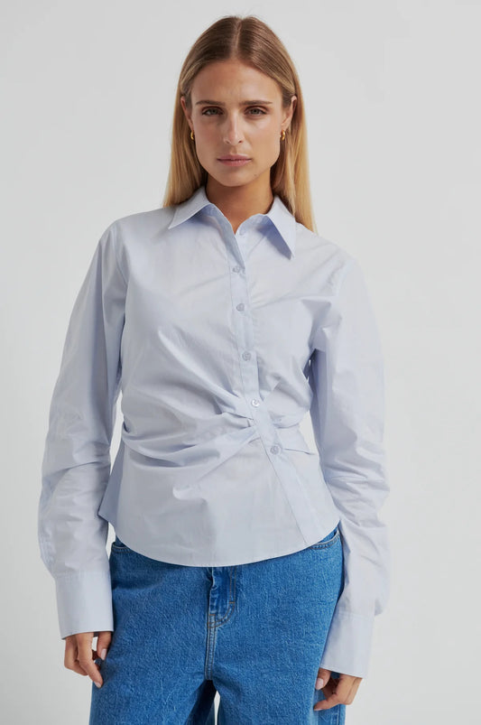 the HILL blouse, halogen blue