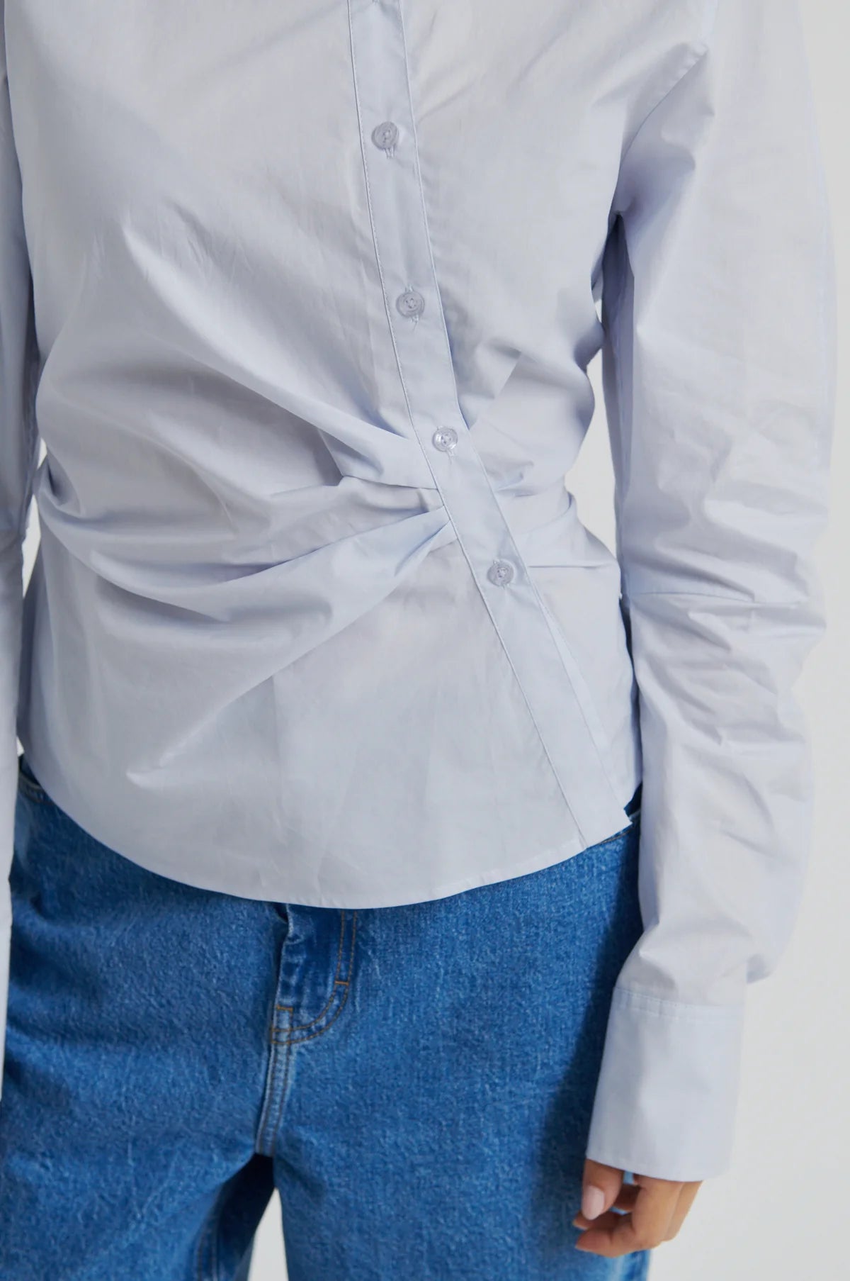 the HILL blouse, halogen blue