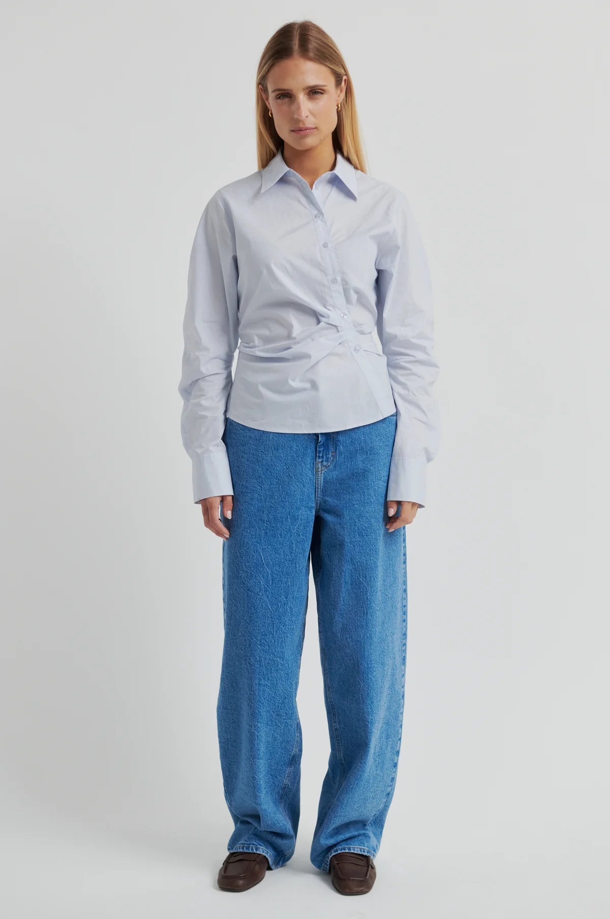 the HILL blouse, halogen blue