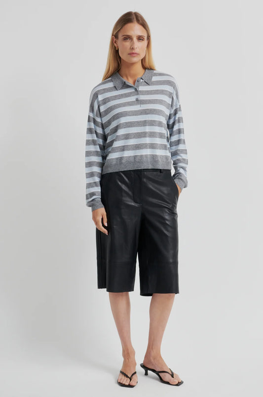 the MILEY knit collar, light blue