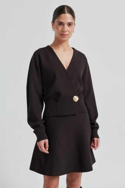 the SARIA wrap knit, chocolate torte
