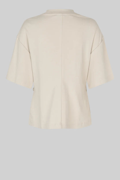 the ENORA brooch tee, soft beige
