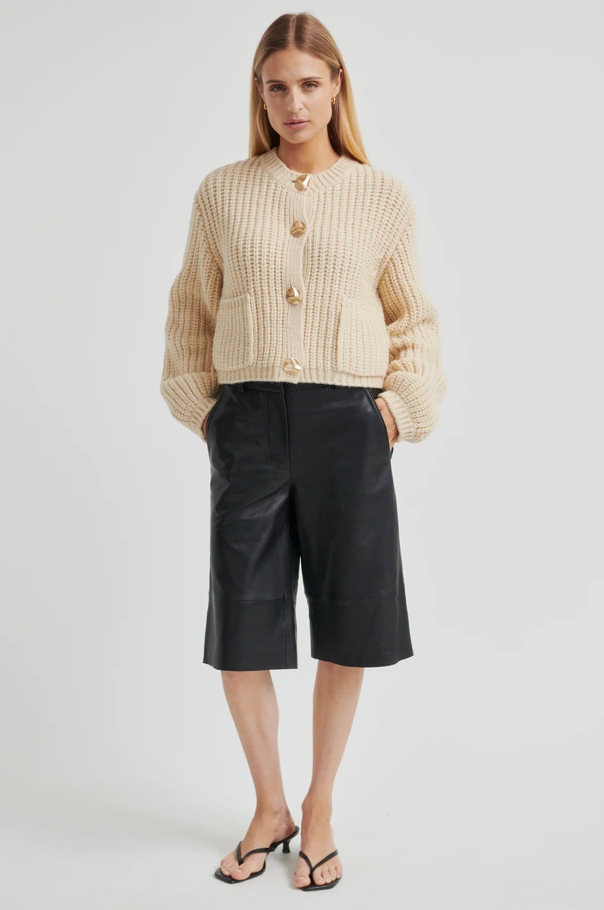 the ULRIKKE knit cardigan, soft beige