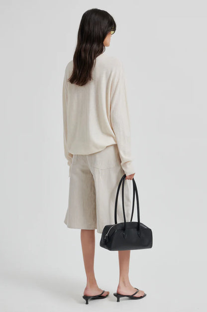 the BACOLI shorts, soft beige