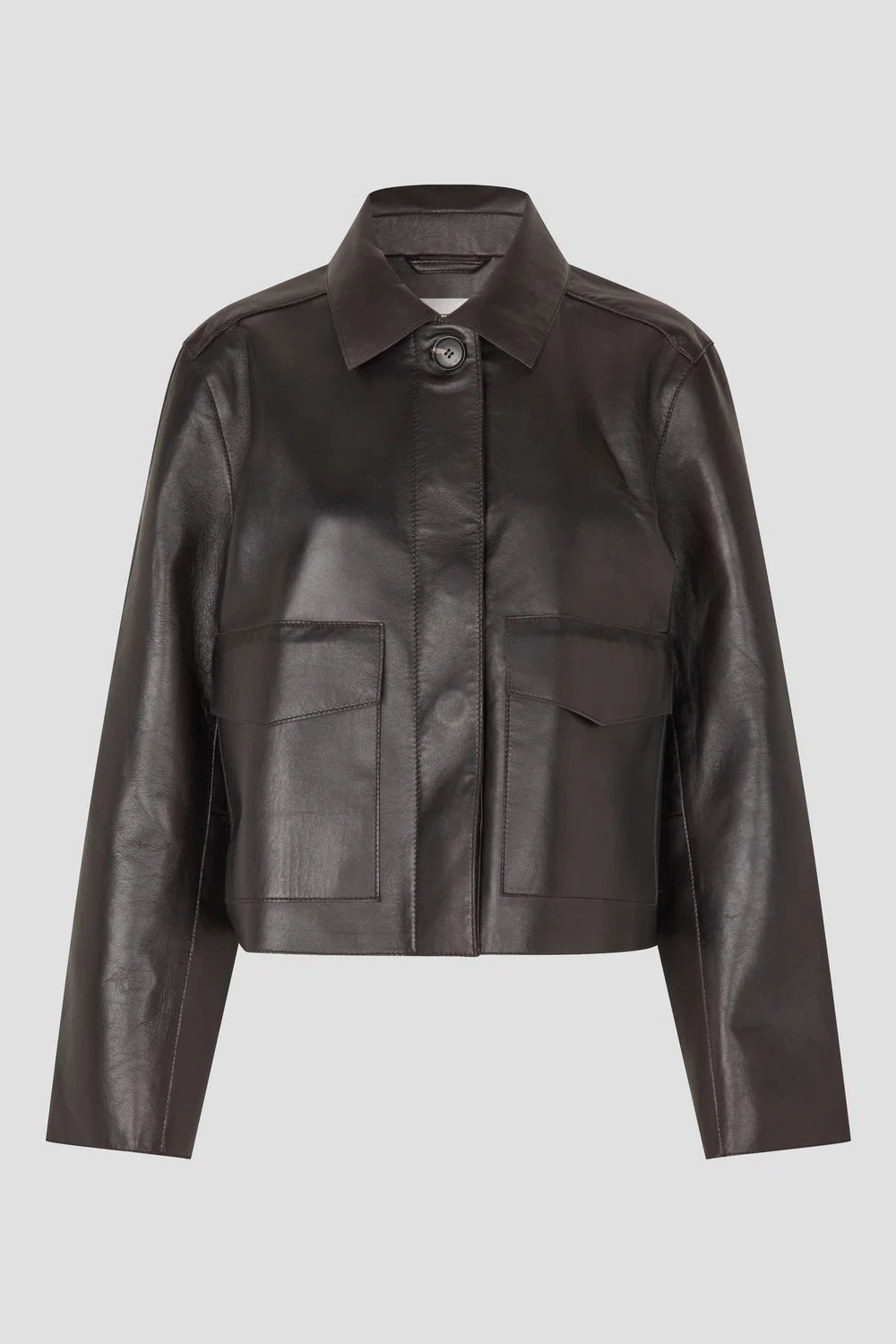 the EZAY leather jacket, demistasse