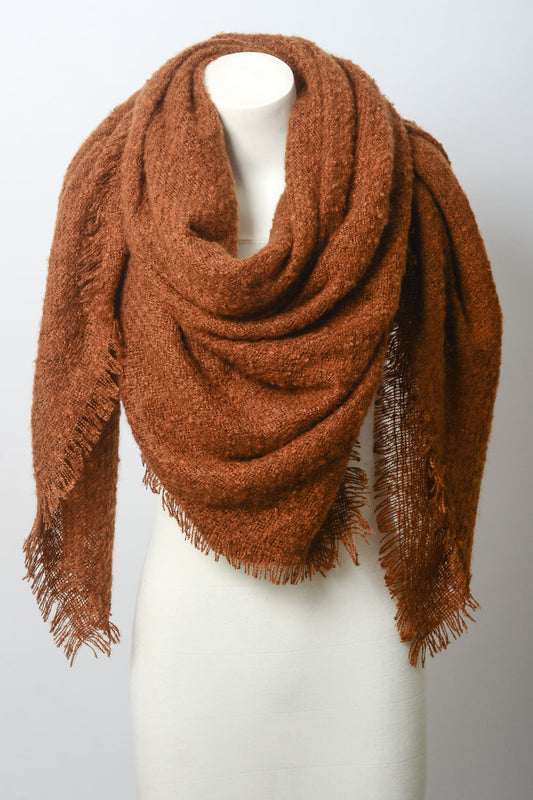 the (faux) MOHAIR scarf, rust