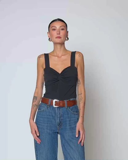 The MERCY Twist Front Tank, Black