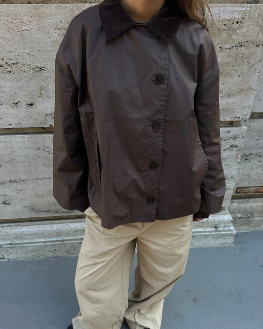 the AGATHASW jacket, dark brown