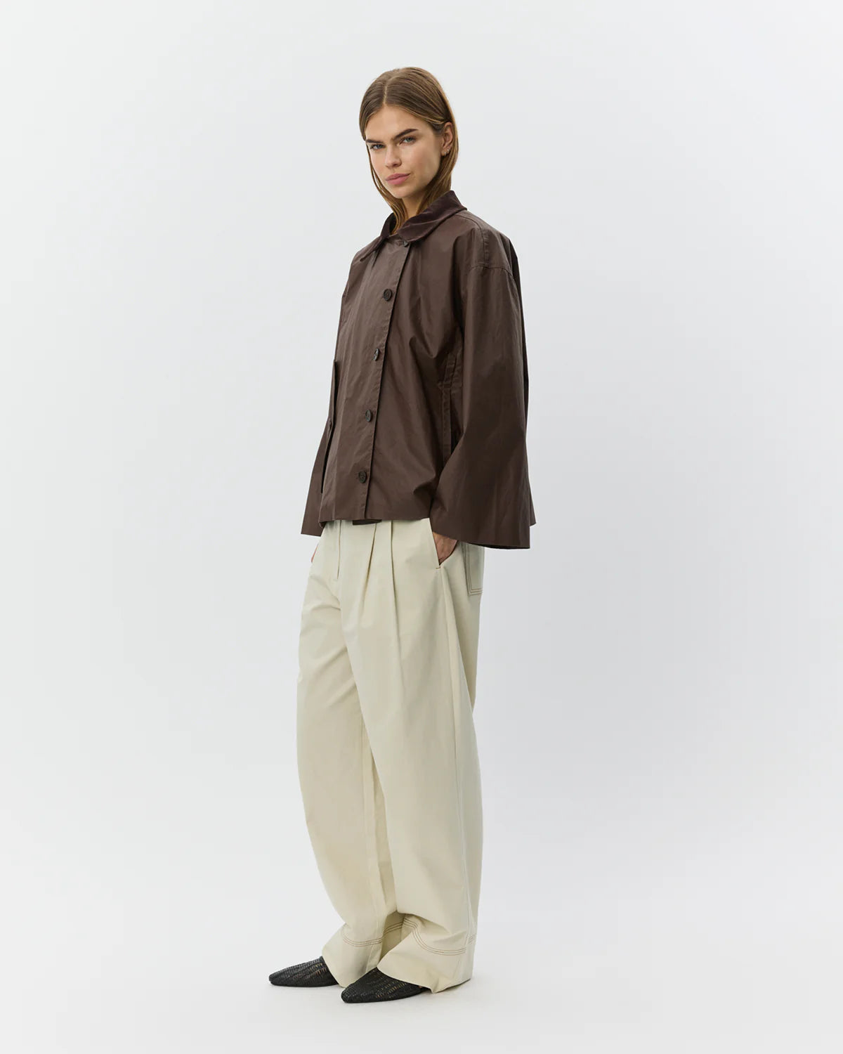 the AGATHASW jacket, dark brown