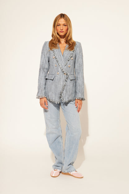 the ANDRES blazer, denim tweed