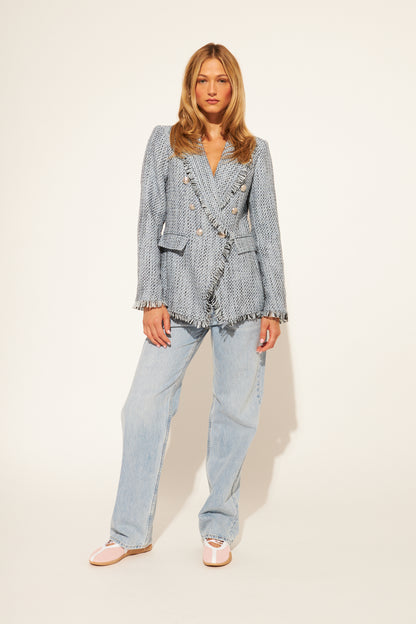 the ANDRES blazer, denim tweed