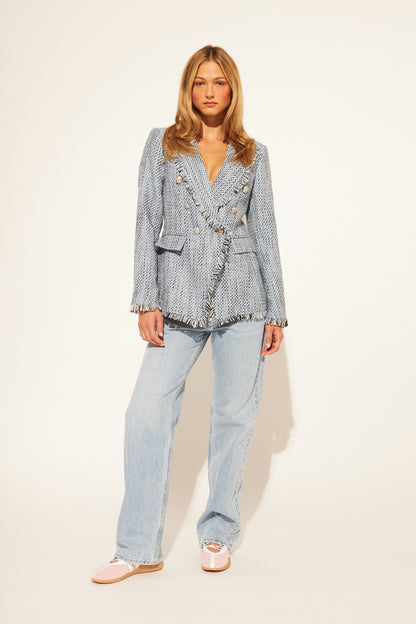 the ANDRES blazer, denim tweed