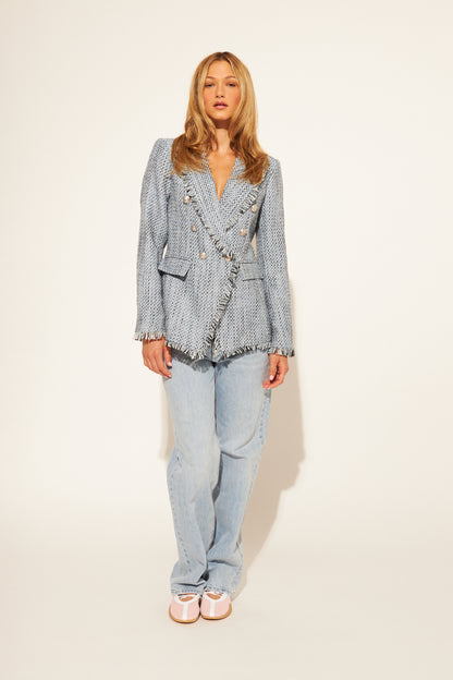 the ANDRES blazer, denim tweed