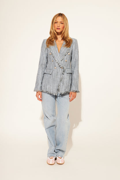 the ANDRES blazer, denim tweed