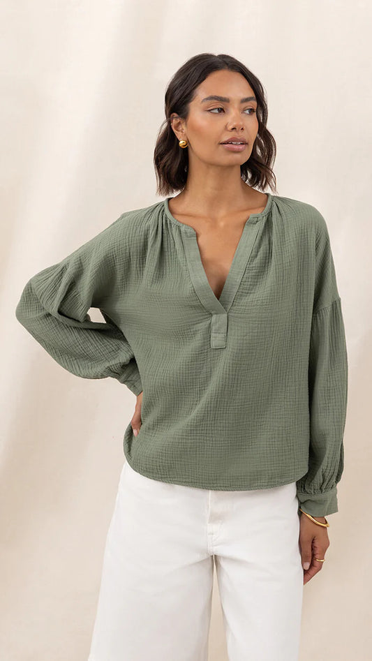 the PEACH top, khaki