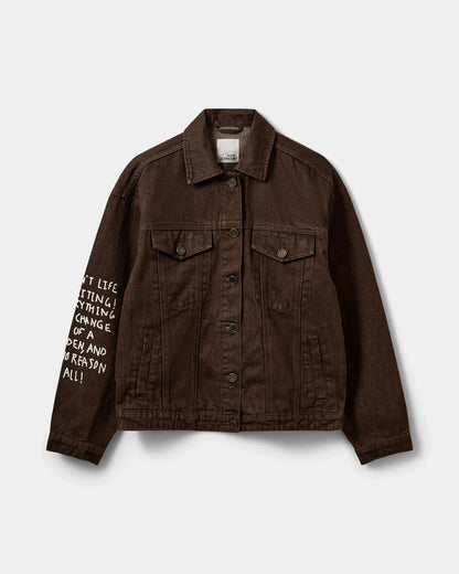 the AUDREY MOOMIN denim jacket, dark brown