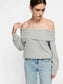 The BARBIE OFF-THE-SHOULDER Top, Heather Grey
