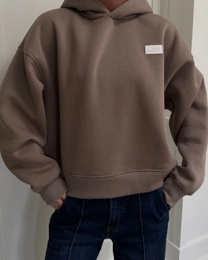 the BASIKSW hoodie, nougat
