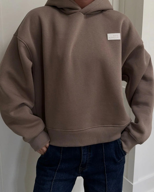 the BASIKSW hoodie, nougat